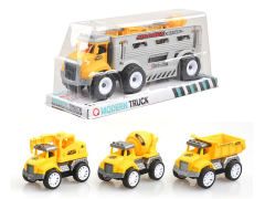 Friction Construction Truck Tow Pull Back Construction Truck