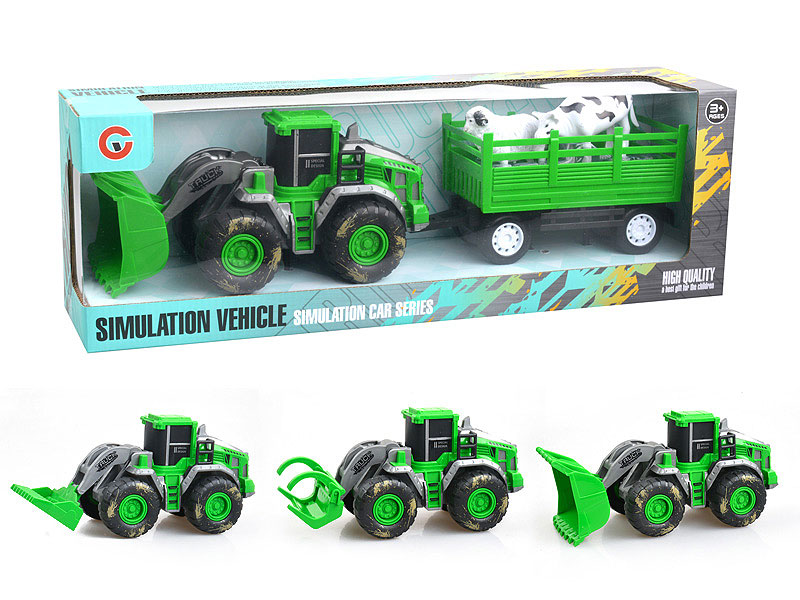 Friction Farmer Truck Tow Animals(3S) toys