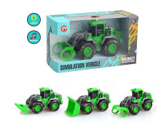 Friction Farmer Tractor W/L_M(3S) toys