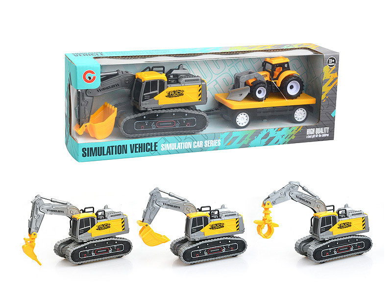Friction Construction Truck Tow Pull Back Construction Truck(3S) toys