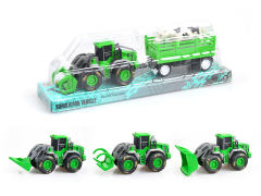 Friction Farmer Truck Tow Animals(3S)