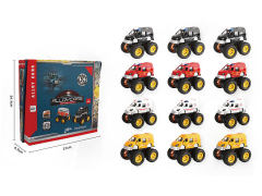 Die Cast Police Car Friction(12in1) toys