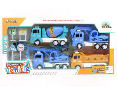 Friction Diy Construction Truck Set(4in1)