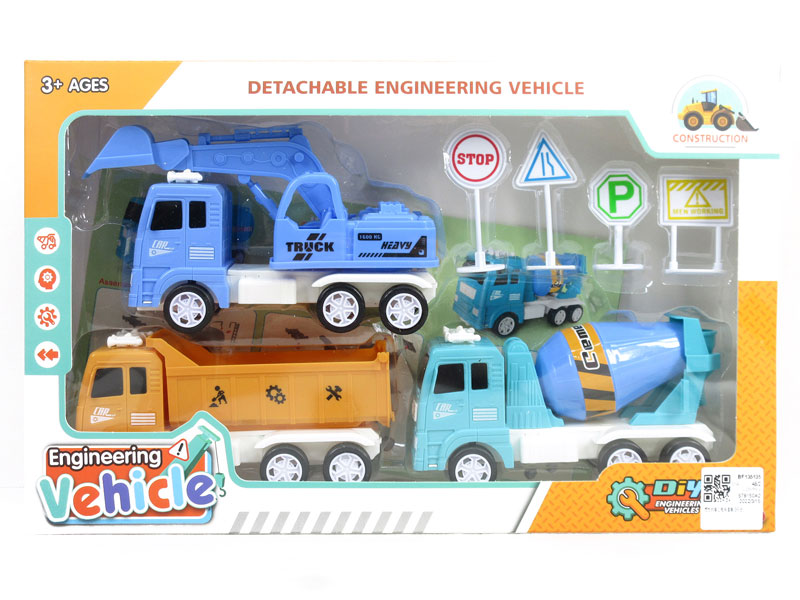 Friction Diy Construction Truck Set(3in1) toys