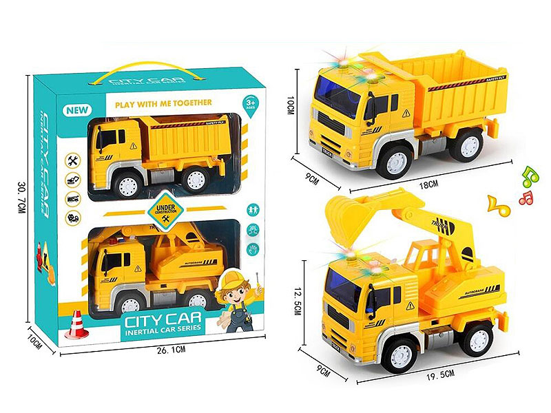1:20 Friction Construction Truck W/L_S(2in1) toys