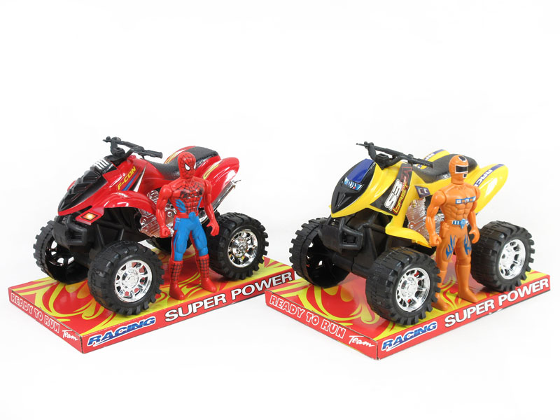 Friction Motorcycle & Super Man W/L(2S） toys