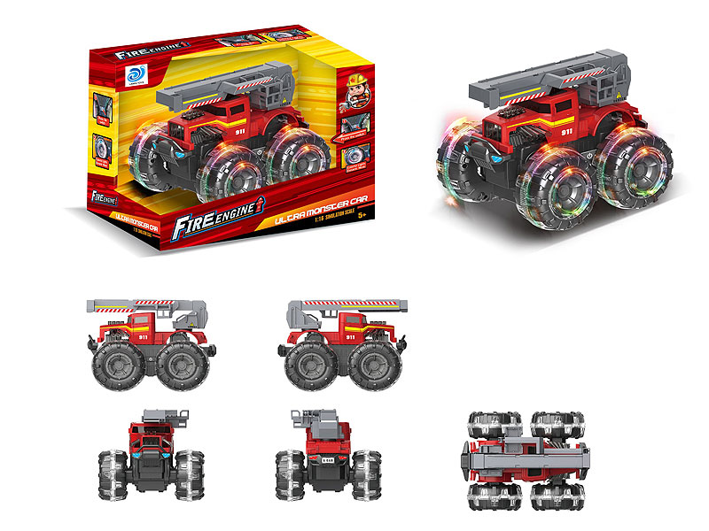 Friction Fire Engine W/L_S toys