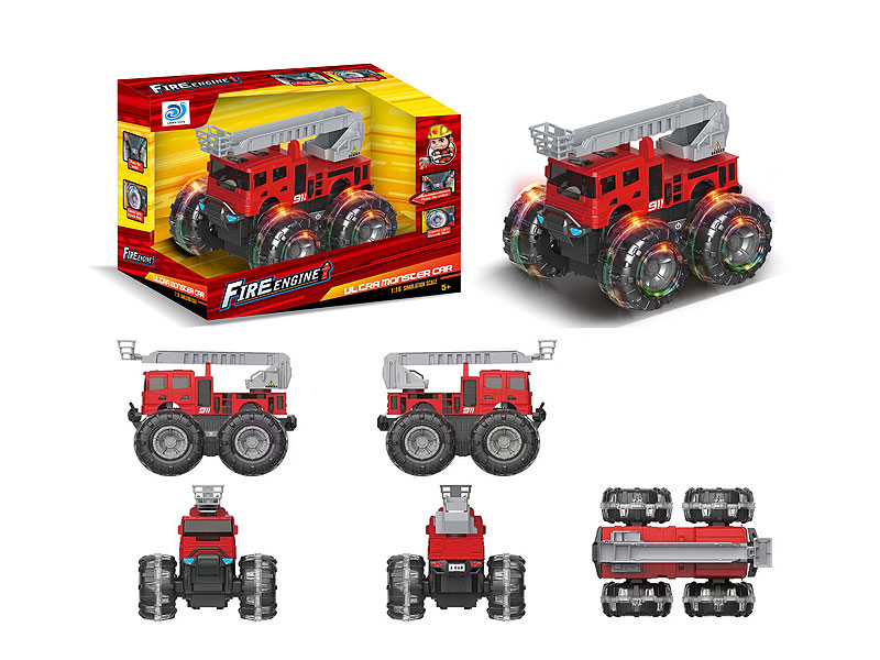 Friction Fire Engine W/L_S toys