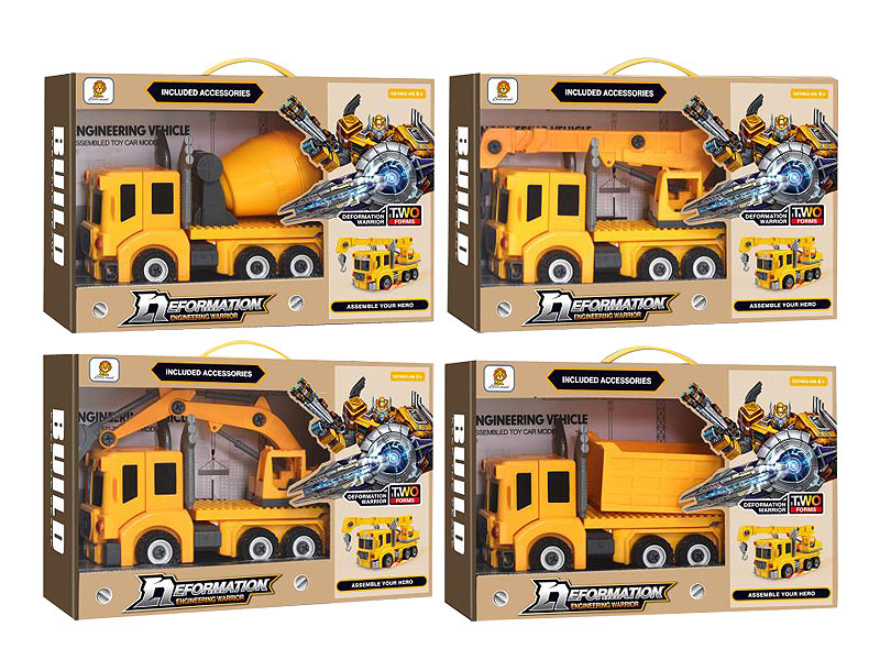 Friction Diy Transforms Construction Truck(4S) toys