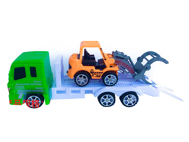 Friction Truck Tow Construction Truck(4C) toys