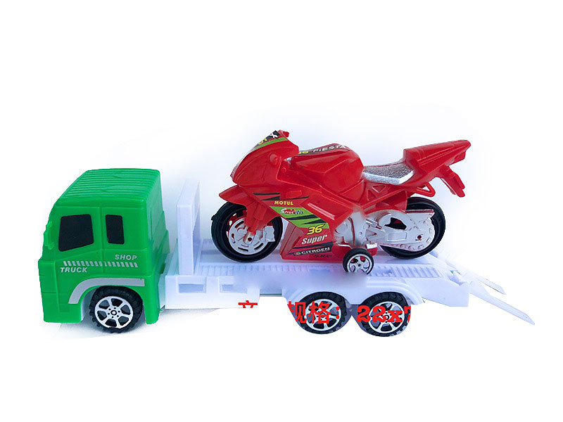 Friction Truck Tow Motorcycle(4C) toys