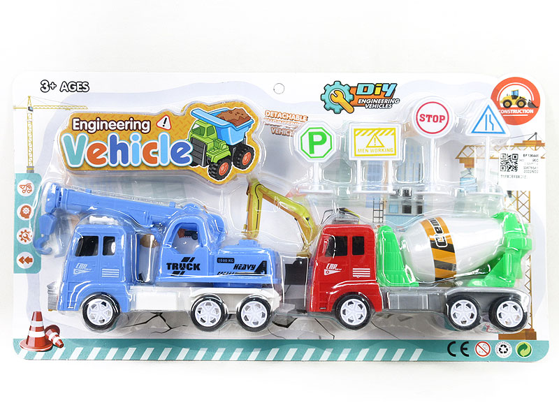 Friction Diy Construction Truck Set(2in1) toys