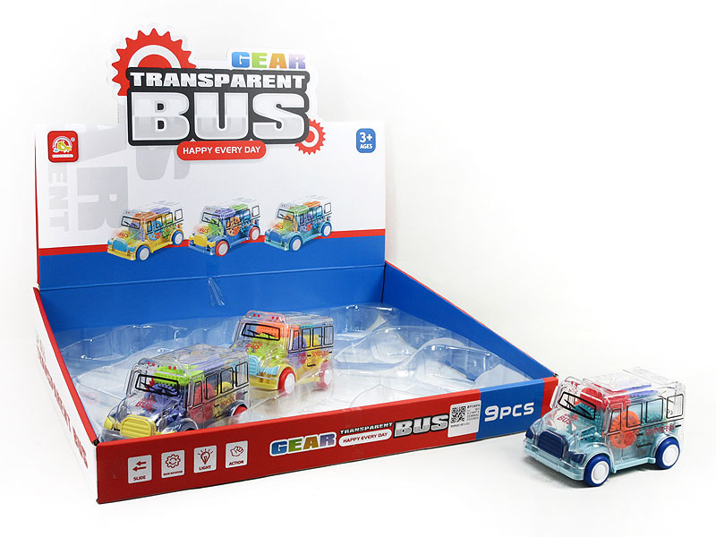 Friction Bus W/L(9in1) toys