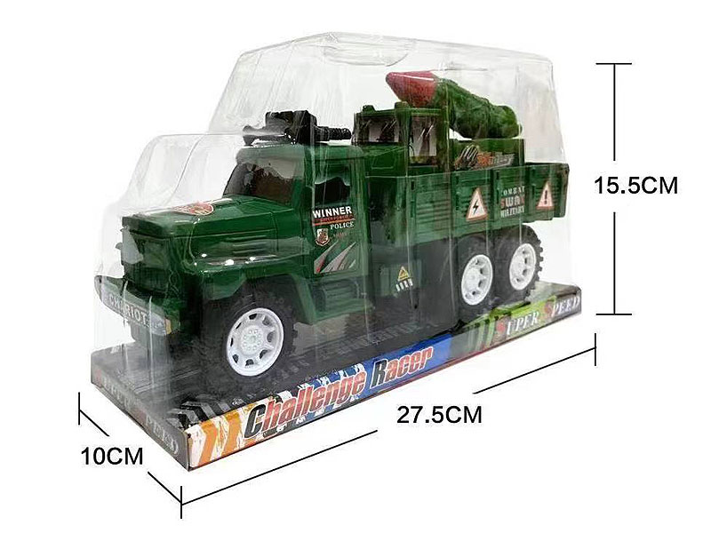 Friction Military Car Tow Missile Car toys