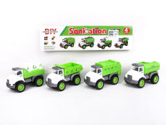 Friction Sanitation Truck(4in1) toys