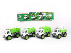 Friction Sanitation Truck(4in11) toys