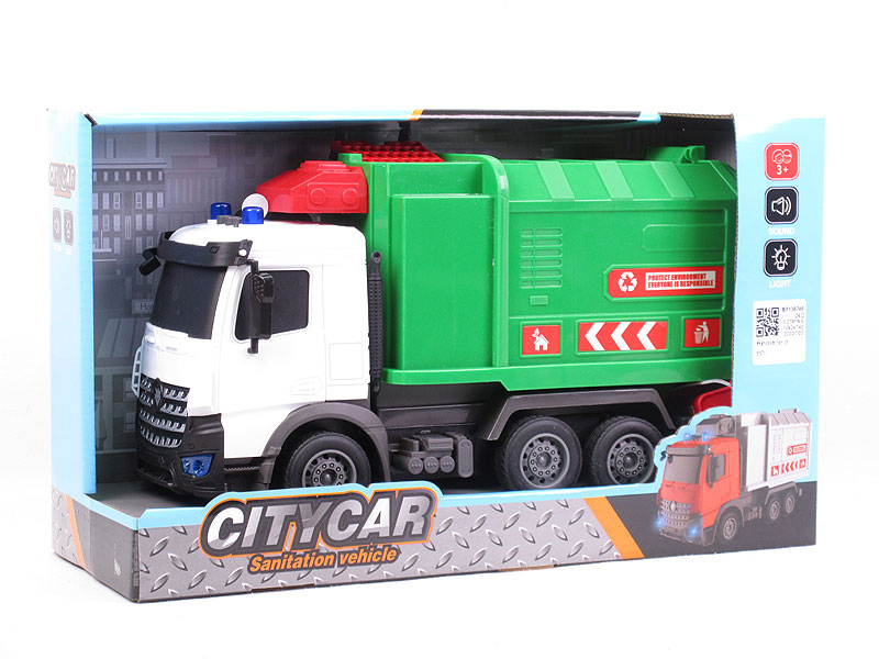 Friction Garbage Truck W/L_M(2C) toys
