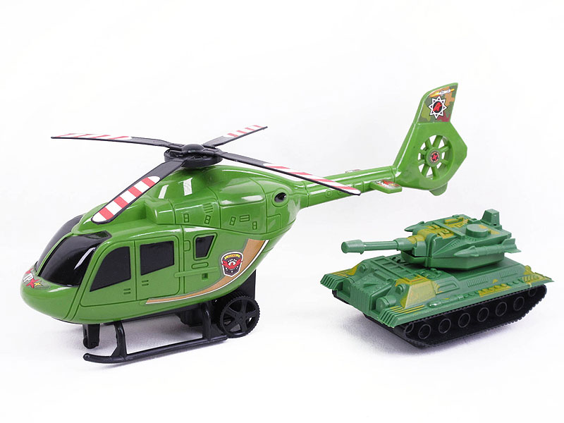 Fricton Helcopter & Free Wheel Panzer toys