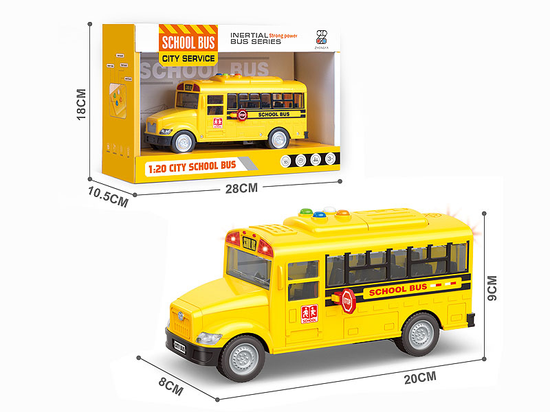 1:20 Friction School Bus W/L_M toys