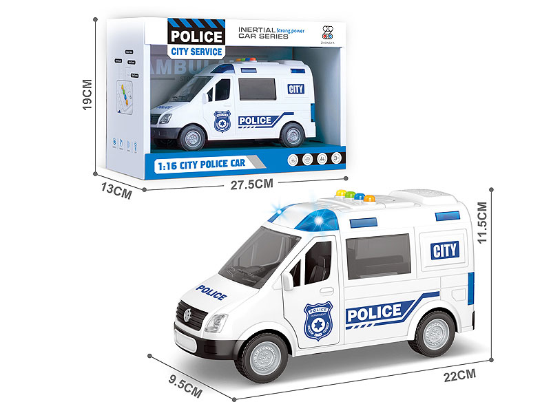 1:16 Friction Police Car W/L_M toys