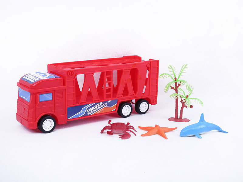 Friction Truck Tow Animal(2C) toys