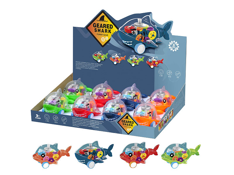 Friction Dolphin Shark W/L_S(8in1) toys