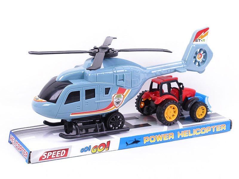 Fricton Helicopter & Free Wheel Farmer Truck toys