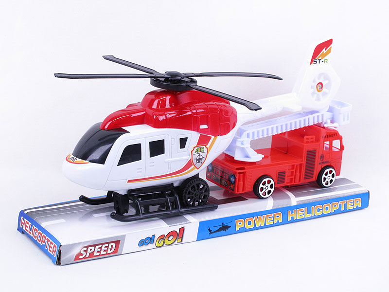 Fricton Helcopter & Free Wheel Fire Engine toys