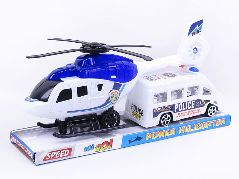 Fricton Helcopter & Free Wheel Police Car toys