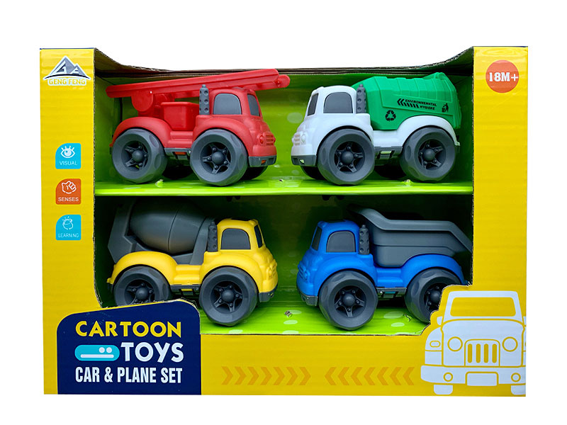 Friction Cartoon Car(4in1) toys