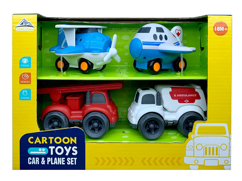 Friction Car & Friction Plane(4in1) toys