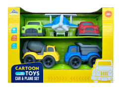 Friction Car & Free Wheel Car & Friction Plane(5in1)