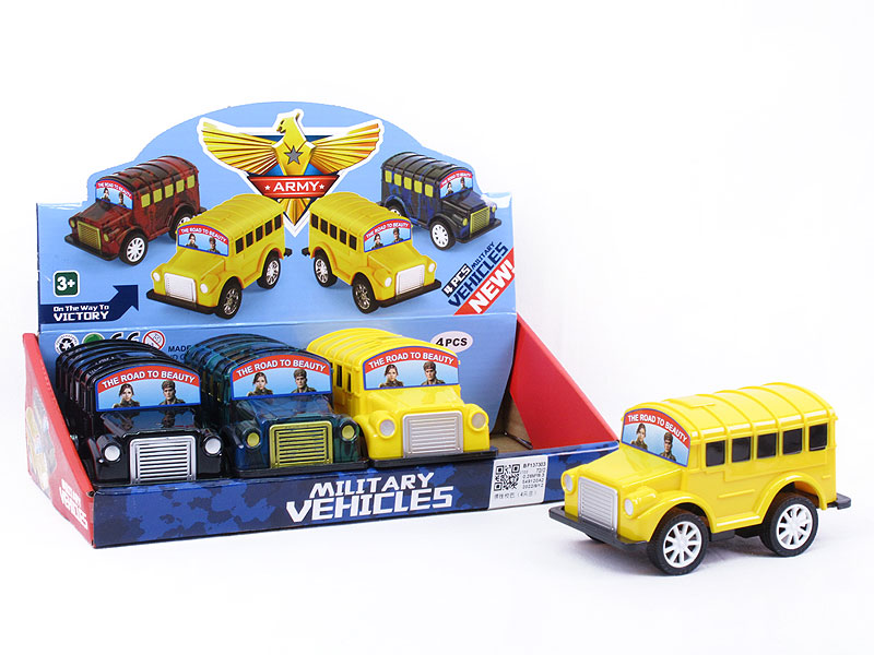 Friction School Bus(4in1) toys