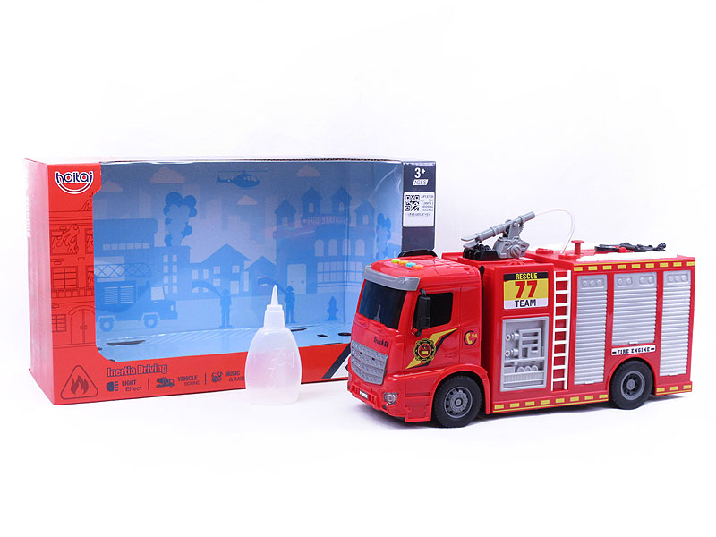 1:16 Friction Sprinkler Fire Engine W/L_M toys