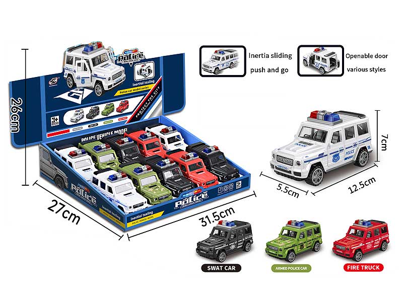 Friction Police Car(10in1) toys