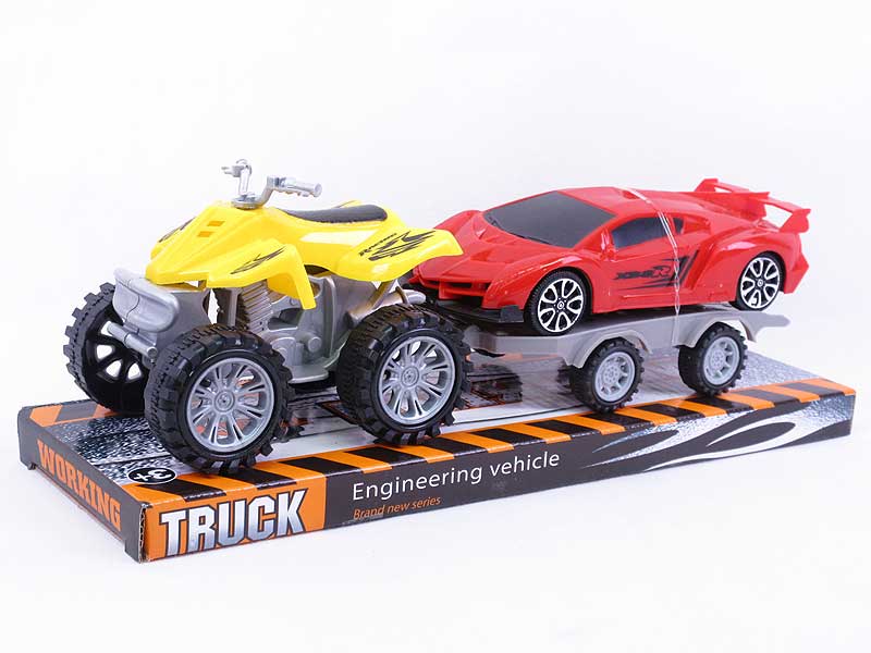 Friction Motorcycle Tow Sports Car(2C) toys