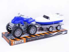 Friction Motorcycle Tow Boat(2C) toys