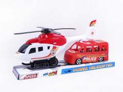 Fricton Helcopter & Free Wheel Police Car