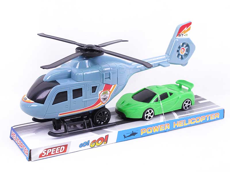 Fricton Helicopter & Free Wheel Car(2C) toys