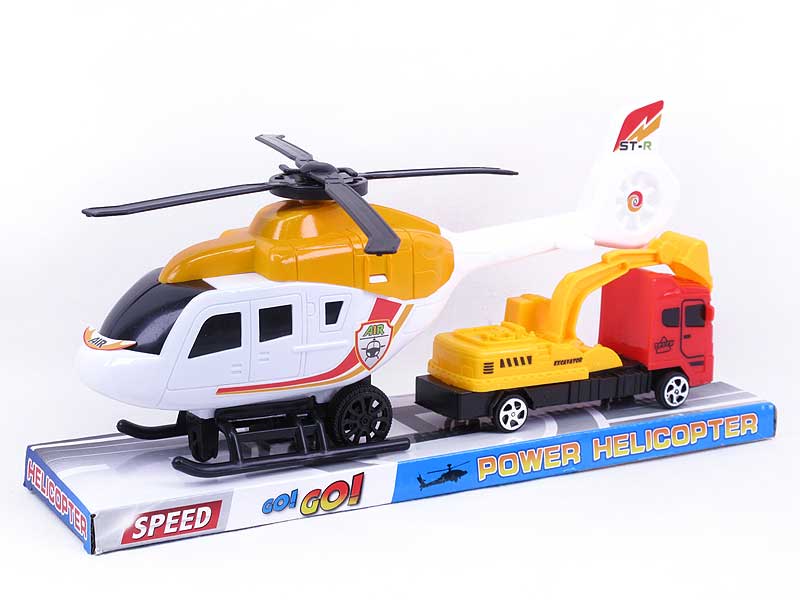 Fricton Helcopter & Free Wheel Construction Truck toys