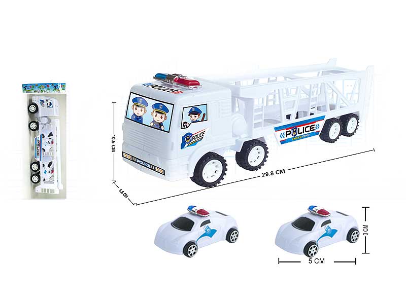 Friction Truck Tow Free Wheel Police Car toys