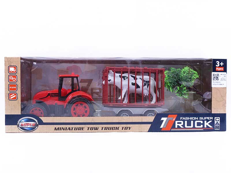 Friction Farmer Animal Trailer(2C) toys