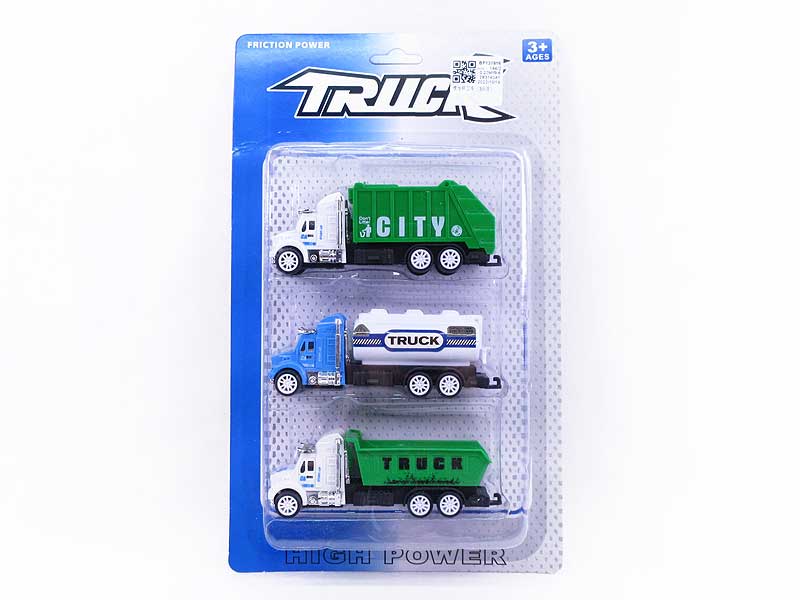 Friction Sanitation Truck(3in1) toys