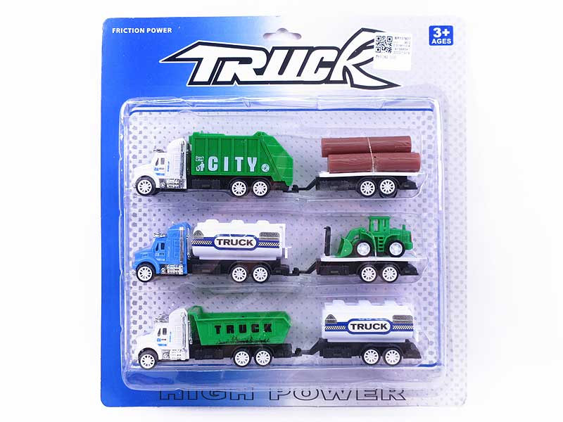 Friction Sanitation Truck(3in1) toys