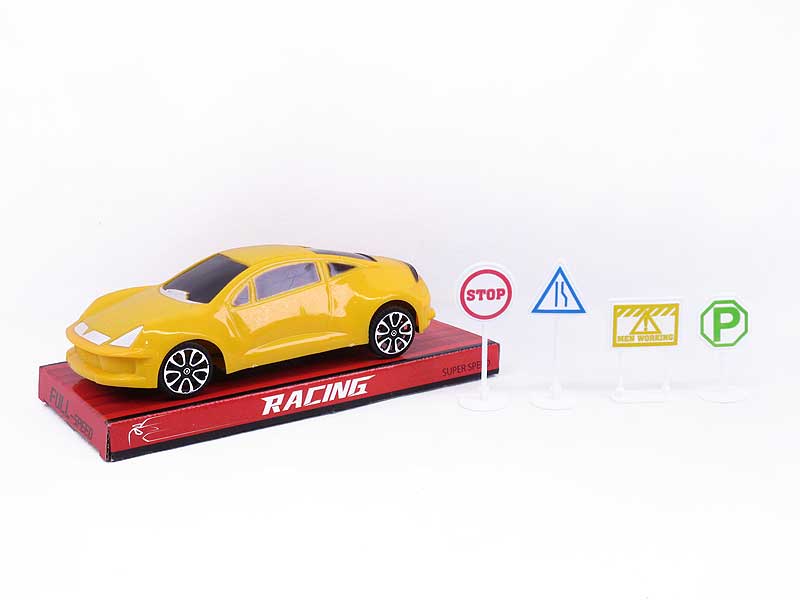 Friction Car & Signpost toys
