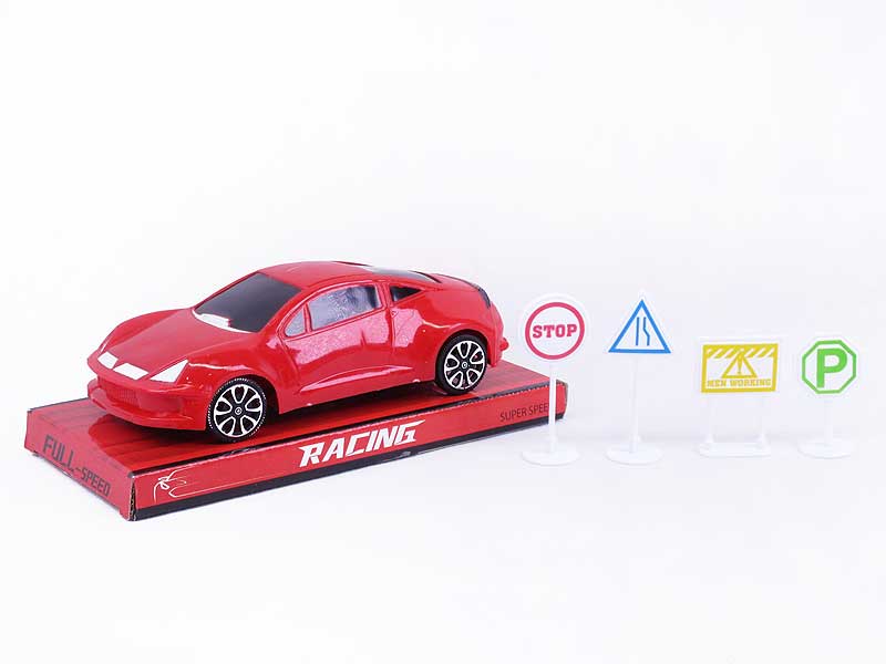 Friction Car & Signpost toys