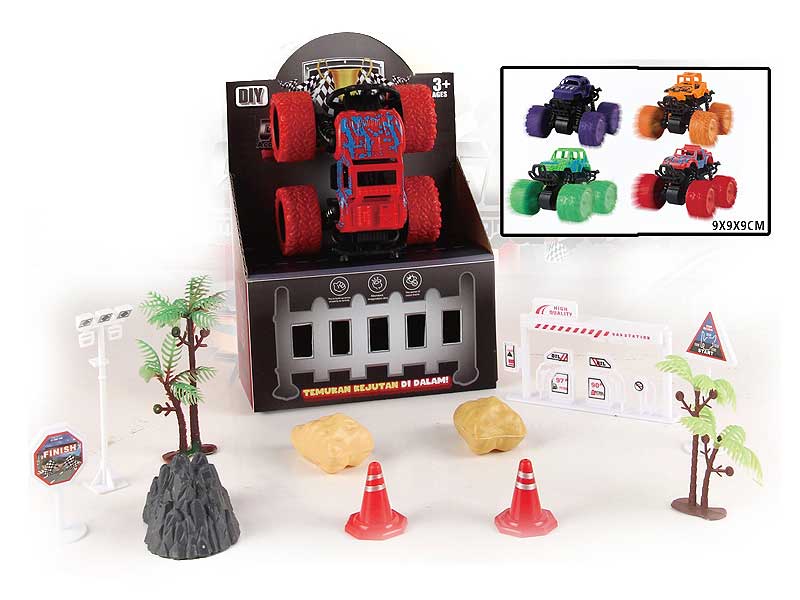 Friction Cross-country Car Set(4S) toys