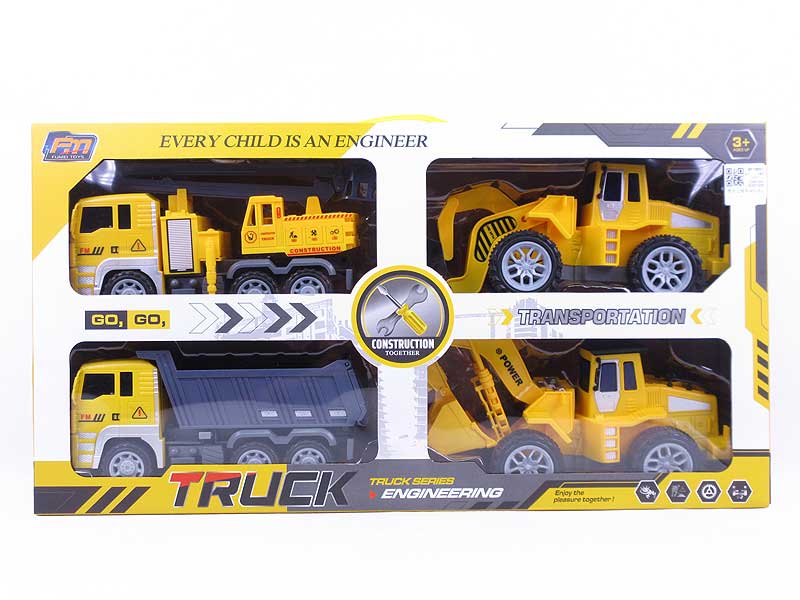 Friction Construction Truck(4in1) toys