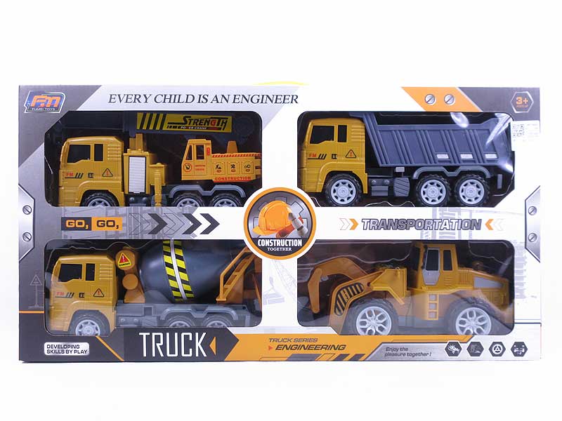 Friction Construction Truck(4in1) toys