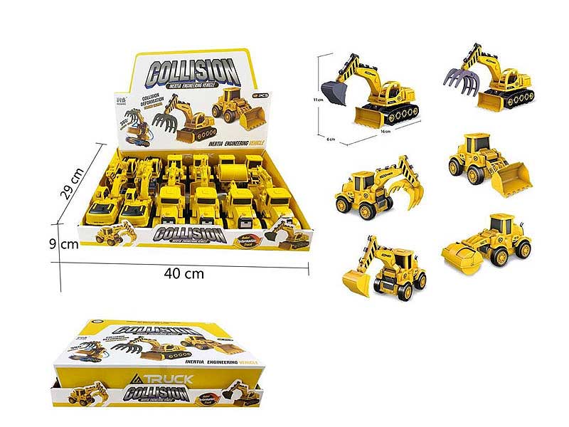 Friction Transforms Construction Truck(12in1) toys